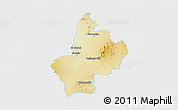 Physical 3D Map of Benjamin Hill, single color outside
