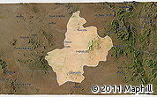 Satellite 3D Map of Benjamin Hill, darken
