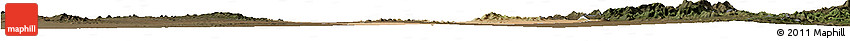 Satellite Horizon Map of Benjamin Hill, darken