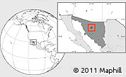 Blank Location Map of Benjamin Hill, highlighted country, highlighted parent region