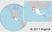 Gray Location Map of Benjamin Hill, highlighted country, within the entire country