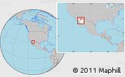 Gray Location Map of Benjamin Hill, highlighted parent region, within the entire country
