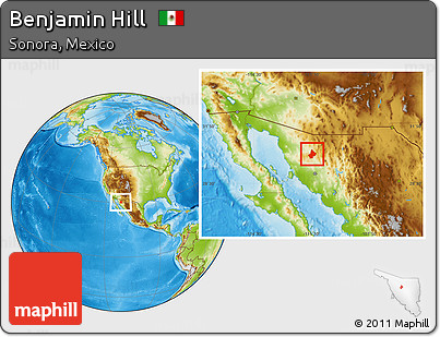 Physical Location Map of Benjamin Hill