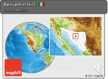 Physical Location Map of Benjamin Hill, highlighted parent region