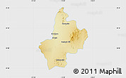 Physical Map of Benjamin Hill, single color outside
