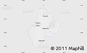 Silver Style Map of Benjamin Hill, single color outside