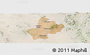 Satellite Panoramic Map of Benjamin Hill, lighten