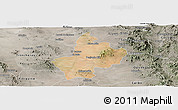 Satellite Panoramic Map of Benjamin Hill, semi-desaturated