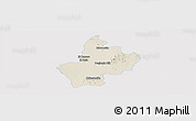Shaded Relief Panoramic Map of Benjamin Hill, single color outside