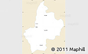 Classic Style Simple Map of Benjamin Hill, single color outside