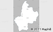 Gray Simple Map of Benjamin Hill, single color outside