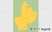 Savanna Style Simple Map of Benjamin Hill, single color outside