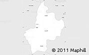 Silver Style Simple Map of Benjamin Hill