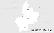 Silver Style Simple Map of Benjamin Hill, single color outside
