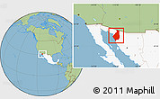 Savanna Style Location Map of Caborca, highlighted country