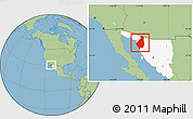 Savanna Style Location Map of Caborca, highlighted parent region