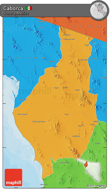 Political Map of Caborca