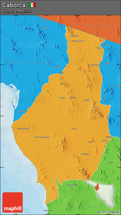Political Map of Caborca