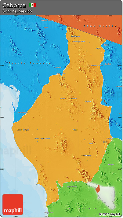 Political Map of Caborca