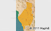 Political Map of Caborca, satellite outside
