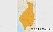 Political Map of Caborca, shaded relief outside