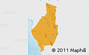 Political Map of Caborca, single color outside