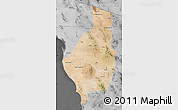 Satellite Map of Caborca, desaturated