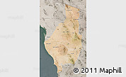 Satellite Map of Caborca, semi-desaturated