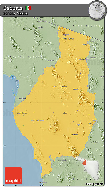 Savanna Style Map of Caborca