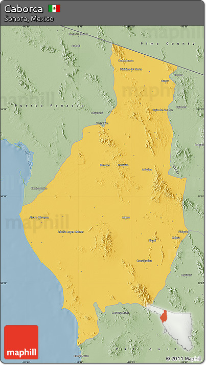 Savanna Style Map of Caborca