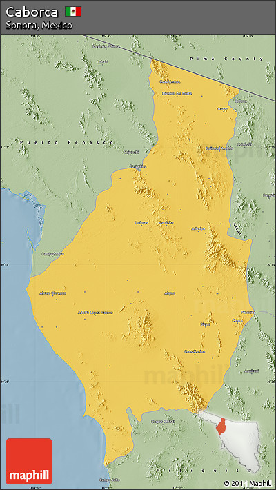 Savanna Style Map of Caborca