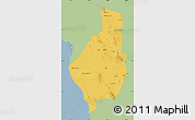 Savanna Style Map of Caborca, single color outside