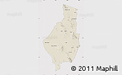 Shaded Relief Map of Caborca, cropped outside