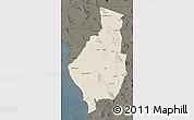 Shaded Relief Map of Caborca, darken