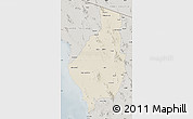 Shaded Relief Map of Caborca, semi-desaturated