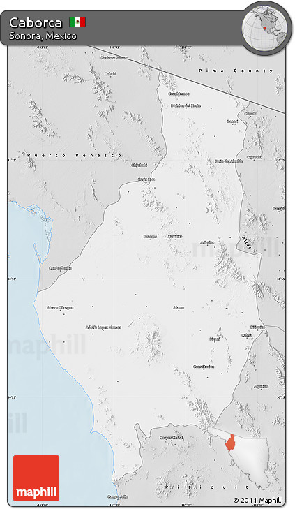 Silver Style Map of Caborca