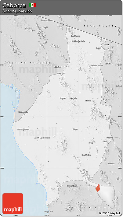 Silver Style Map of Caborca