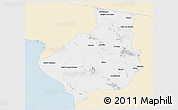 Classic Style Panoramic Map of Caborca, single color outside