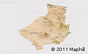 Satellite Panoramic Map of Caborca, cropped outside