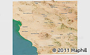 Satellite Panoramic Map of Caborca