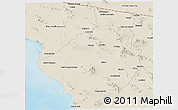 Shaded Relief Panoramic Map of Caborca