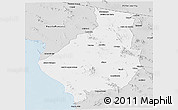 Silver Style Panoramic Map of Caborca