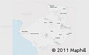 Silver Style Panoramic Map of Caborca, single color outside