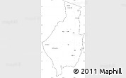 Blank Simple Map of Caborca, cropped outside