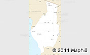 Classic Style Simple Map of Caborca