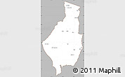 Gray Simple Map of Caborca, cropped outside