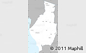 Gray Simple Map of Caborca, single color outside