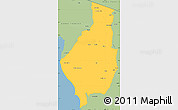 Savanna Style Simple Map of Caborca