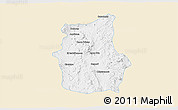 Classic Style 3D Map of Cucurpe, single color outside
