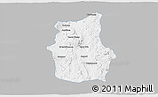 Gray 3D Map of Cucurpe, single color outside